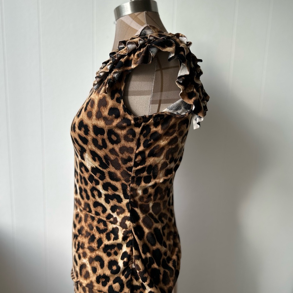 Express Leopard Print Sleeveless Top Small - Picture 4 of 8
